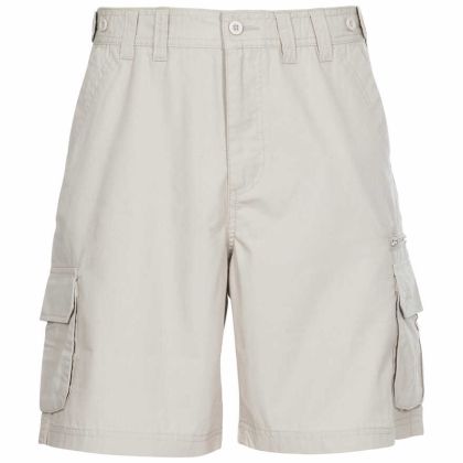 Gally Men's Cargo Shorts in Beige, Front view on mannequin