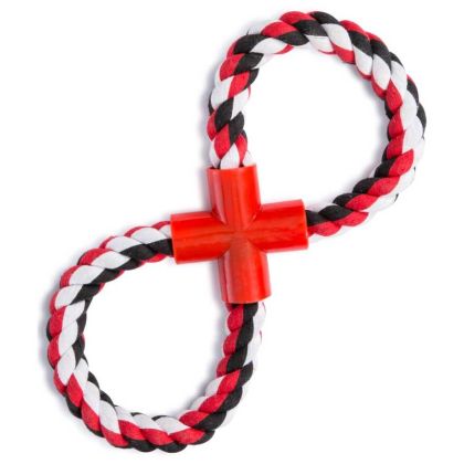 Hooper Rope Dog Toy in Black, Front view