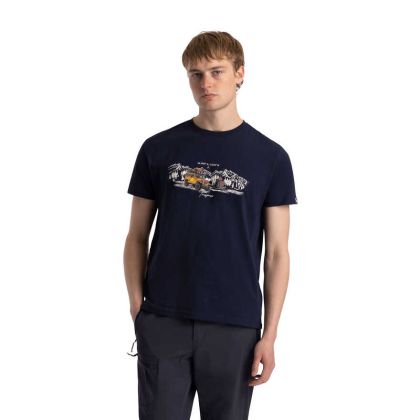 Mens Round Neck T-Shirt Horton In Navy