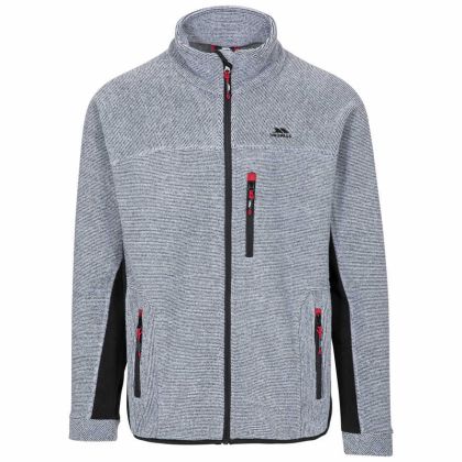 Jynx Men's Fleece Jacket in Light Grey, Front view on mannequin
