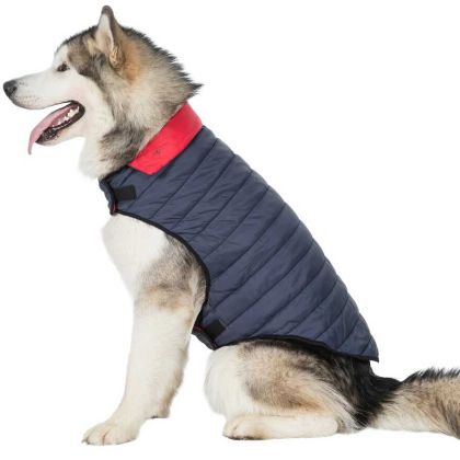 Trespaws XL Quilted Reversible Packaway Dog Jacket in Flint Kimmi