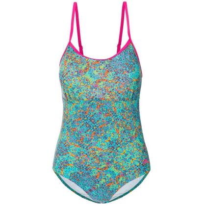 Trespass Lotty Womens Printed Swimming Costume in Light Blue