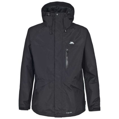 Trespass Men's Waterproof Windproof Jacket in Black Corvo
