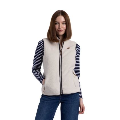 Trespass Women's Fleece Gilet AT300 Notion in GHOST, Front view on mannequin