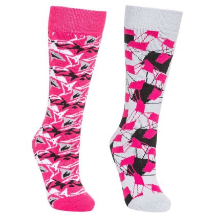 Trespass Kids Tube Socks in Pink Rockies