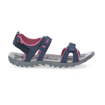 Serac Women's Walking Sandals in Navy, Outside view of footwear
