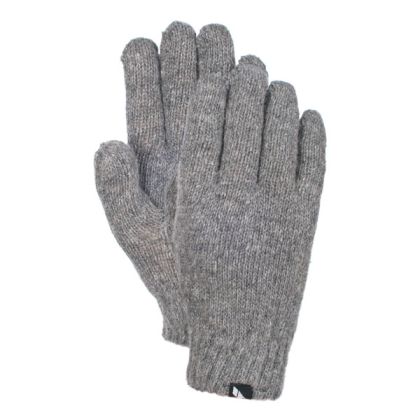 Trespass Womens Knitted Gloves in Light Grey Manicure
