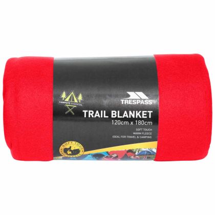 Trespass Fleece Blanket Snuggles 120 x 180cm in Red