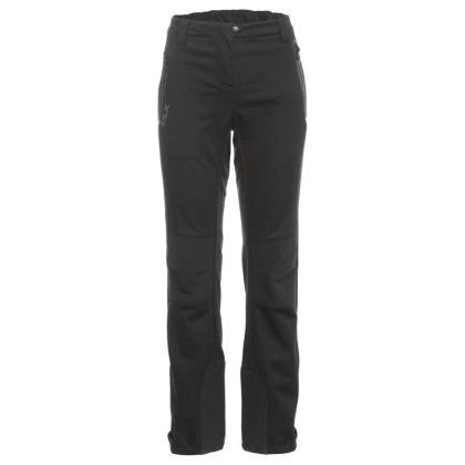 Sola Women's DLX Softshell Walking Trousers in Black, Front view on mannequin