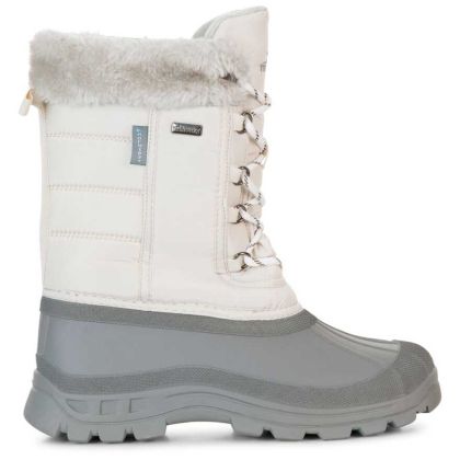 Stavra II Women's Fleece Lined Snow Boots in Cream, Front view of footwear