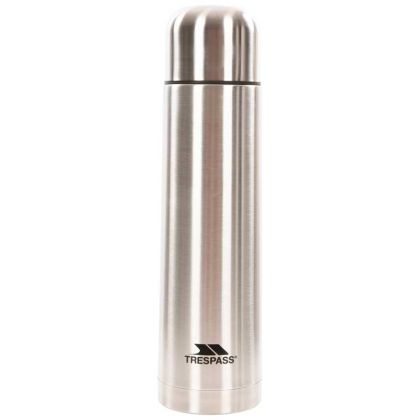Trespass Stainless Steel Flask 1L in Light Grey
