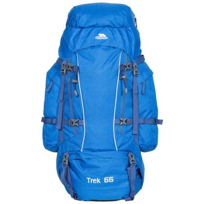 Trek 66L Rucksack in Electric Blue, Back view