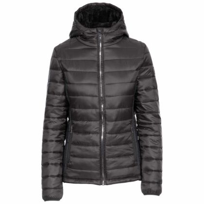 Valerie Women's Padded Jacket - BLK, Front view on mannequin